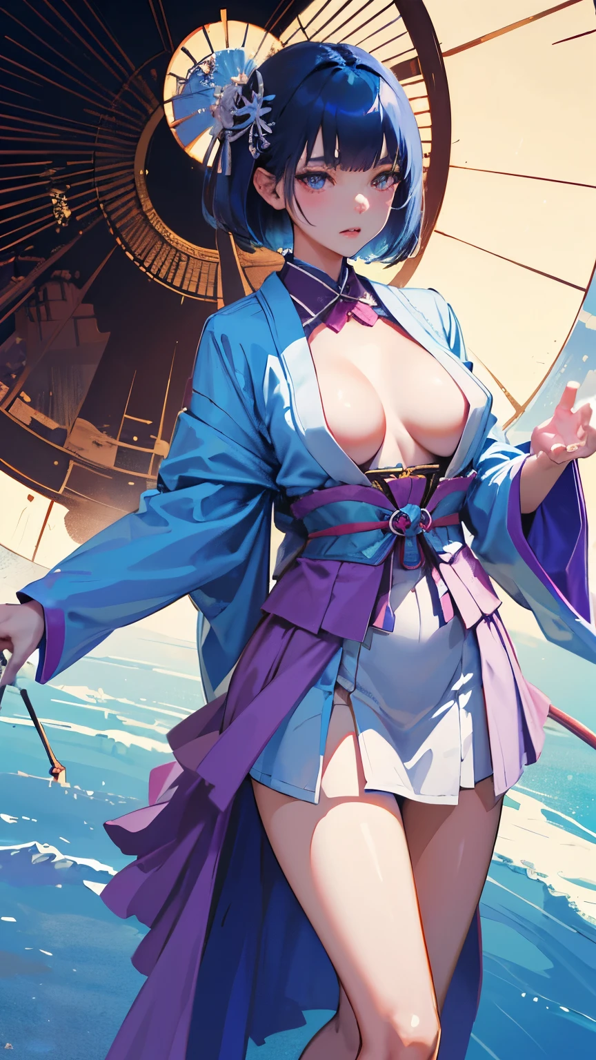 Pierre Commarmond, Mahiro Maeda, Surreal natural history, strange, bizarre, fantastical, fantasy, Sci-fi, Japanese anime, dancing meeting, miniskirt beautiful high school, perfect voluminous body, detailed masterpiece, Hyper realistic sharp focus sensual erotic sexy body poses coquettish seducing shy blushing looking at viewer longingly real