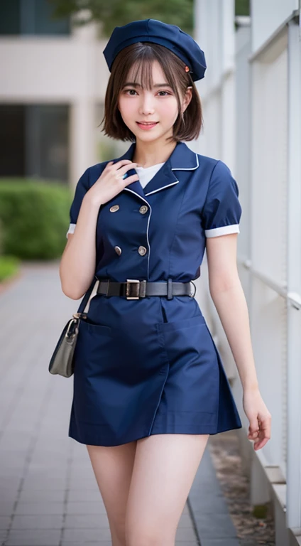 ((((Whole body 1.4)))),Body facing the viewer、Small breasts、Are standing、Panty Shot、White panties visible,highest quality, 8k, 15-year-old student, Teen, RAW Photos, Absurd, Award-winning portraits, mouth, alone, night, neon, Idol&#39;Face, Viola Lace, Gardenia, Delicate girl, Digital single-lens reflex camera, Looking at the audience, Frank, Sophisticated, Zola々right, Thin arms, Professional Lighting, Film Grain, chromatic aberration, (Eye and facial details:1.0), (Bokeh:1.1) , ,short hair、Nurse Costume,White nurse miniskirt、Nurse cap、Stethoscope、Large skin area,Bare legs,Thighs、In the hospital