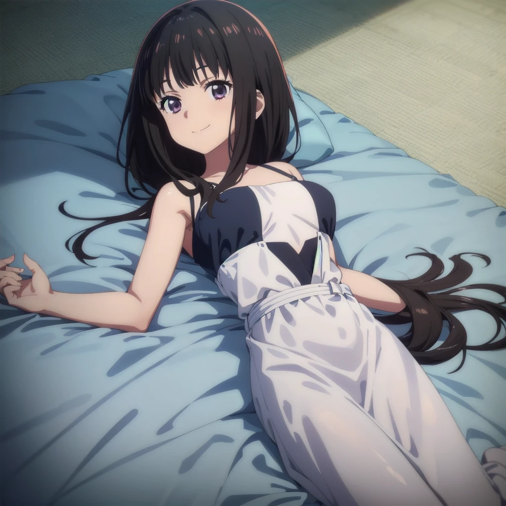 (Masterpiece、Highest quality、Very detailed、4K)、One Woman、、Black Hair、Long Hair、(((gamma)))、chest、arm、((Beautiful armpits))、Thighs、Beautiful face、(Sleeping in bed)