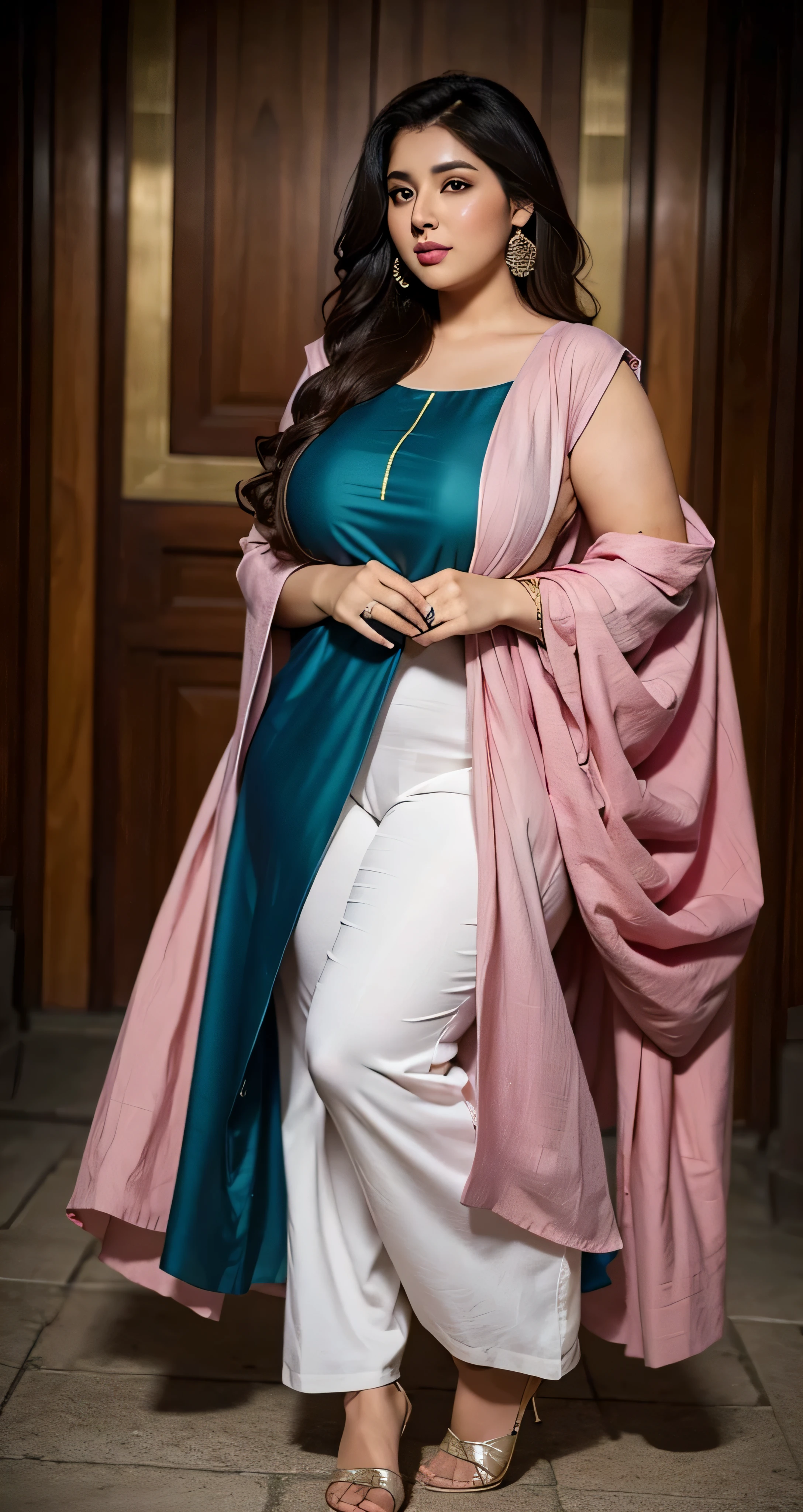 Plus size women In salwar kameez 