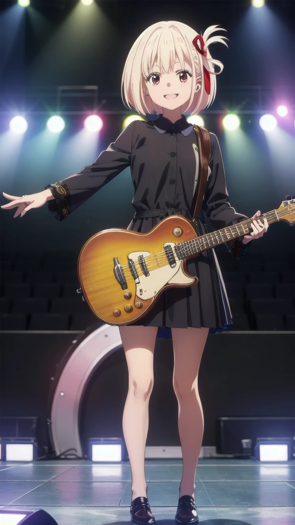 (((Pixel Perfect, Perfect detail))), alone, 1 girl, Chisato Nishiki, Looking at the audience, (Concert, stage, singing), smile, full Body