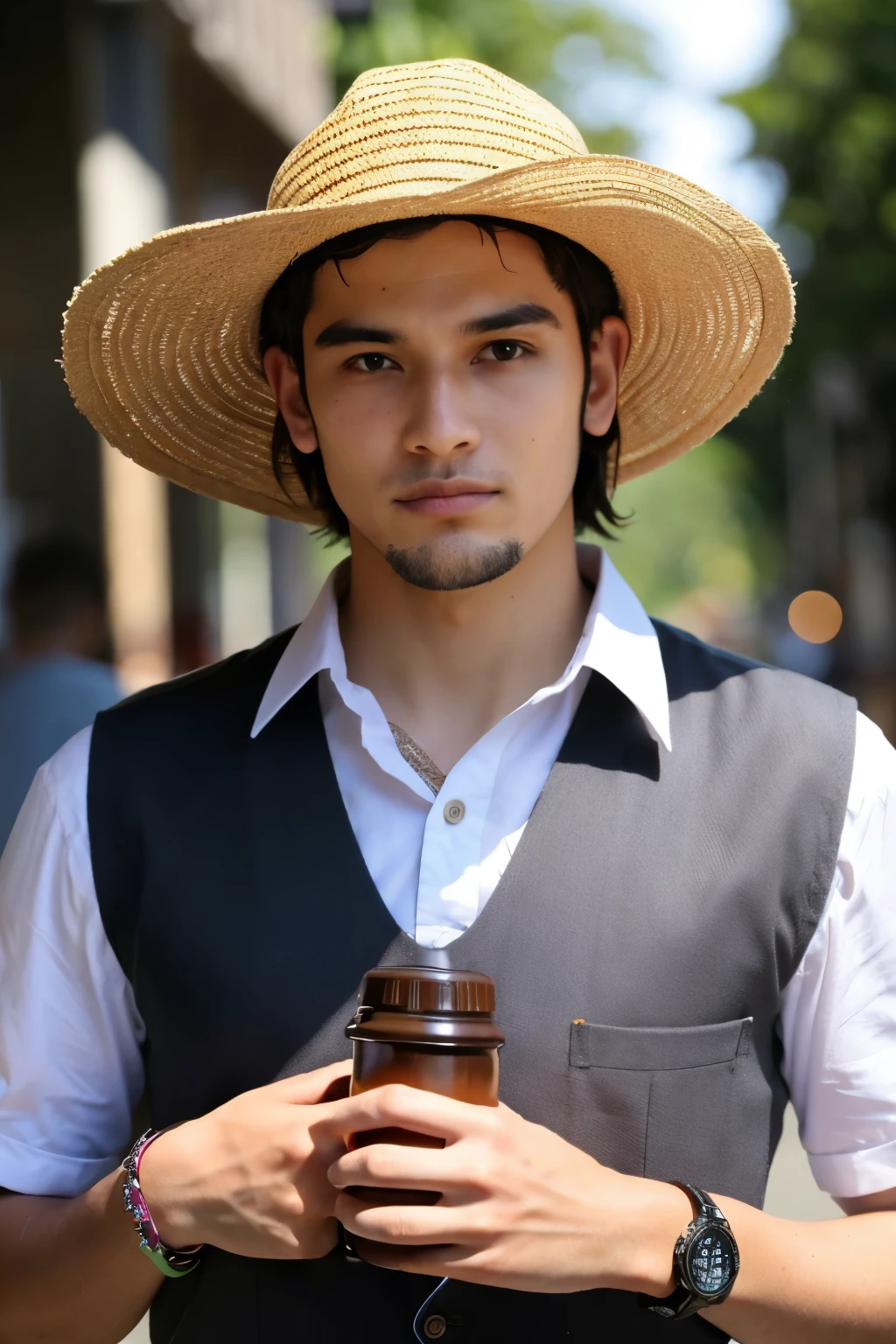 Personagem masculino cawboy brasileiro bruto