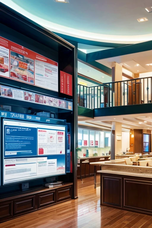 Please follow the international hotel chain Wyndham style,使用灰green、green、blue、red,Several color design examples of international hotels,staff,Information release bulletin board,And sort the relevant content high-definition pictures