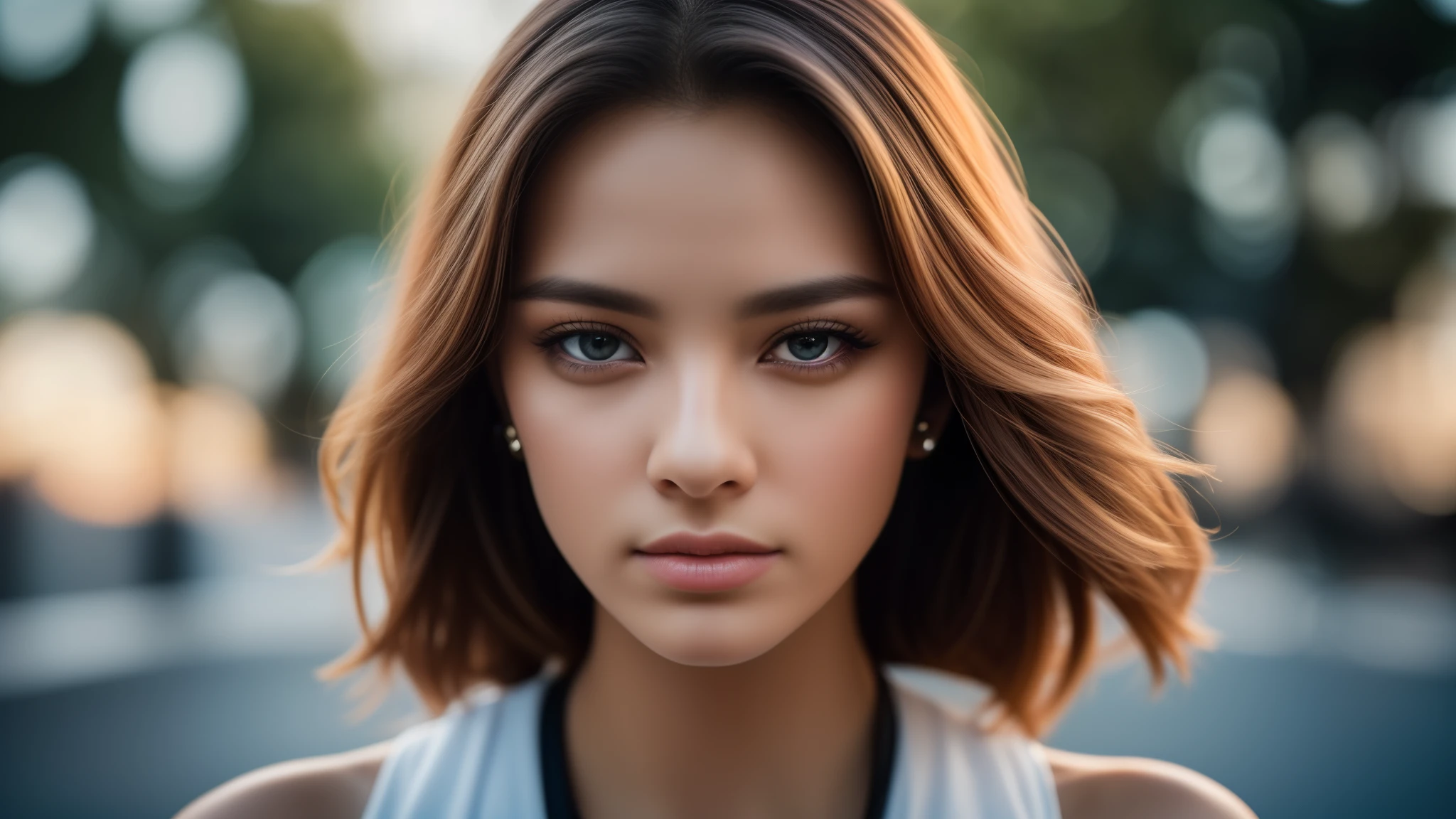 tmasterpiece,best qualtiy,hdr, hyper HD, 8K,Bokeh,Ultra-fine painting,Sharp focus,Physically-based rendering,Extreme detail description,portraitures,half-body photo,looking at viewer, (EOS R8, 50 millimeters, F1.2, 8K, RAW photo:1.2)
