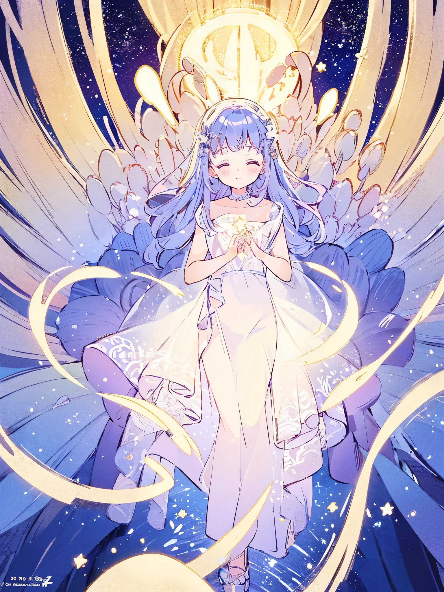 masterpiece, best quality, sharp focus, intricate details, complex background, wishing star background, a woman wearing an ethereal mystical pink translucent dress that reflects the stars, perfume promo art, mystic, complex drawing, highly detailed, Covergirl brand, promo art, artistic rendition, ethereal, starry night, midjourney style, perfection, golden ratio