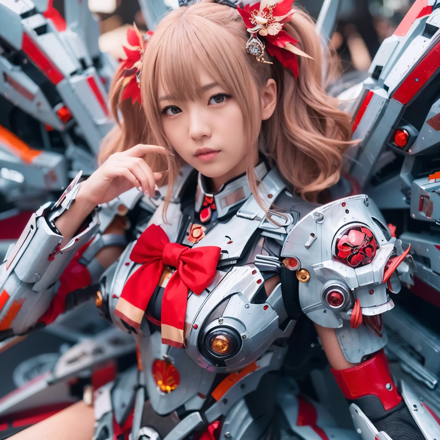 (masterpiece, best quality:1.2), (8k uhd, 16k, 32k, ultra high res), (photorealistic:1.37), (RAW photo), ultimate-realistic, ultimate-realistic details, ultimate-realistic texture, ultimate-intricate details, ultimate-realistic lighting, ultimate-realistic shadow, japanese girl, ultimate-cute face, ultimate-RAW skin, ultimate-realistic eyes, Japanese woman in wooden silver power suit, mechanical, black accents, ultimate intricate detail, wood texture, photorealistic, full body shot