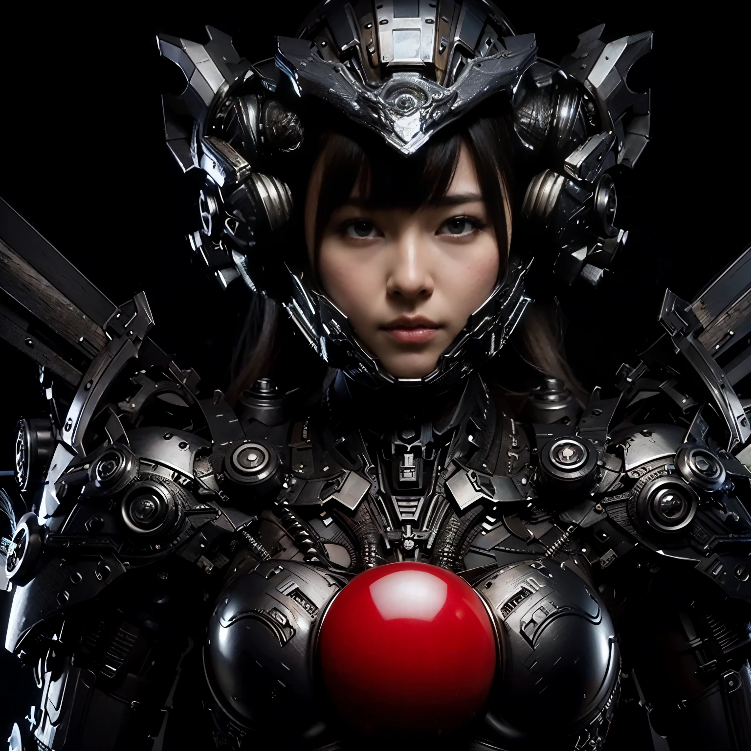 (masterpiece, best quality:1.2), (8k uhd, 16k, 32k, ultra high res), (photorealistic:1.37), (RAW photo), ultimate-realistic, ultimate-realistic details, ultimate-realistic texture, ultimate-intricate details, ultimate-realistic lighting, ultimate-realistic shadow, japanese girl, ultimate-cute face, ultimate-RAW skin, ultimate-realistic eyes, Japanese woman in wooden silver power suit, mechanical, black accents, ultimate intricate detail, wood texture, photorealistic, full body shot