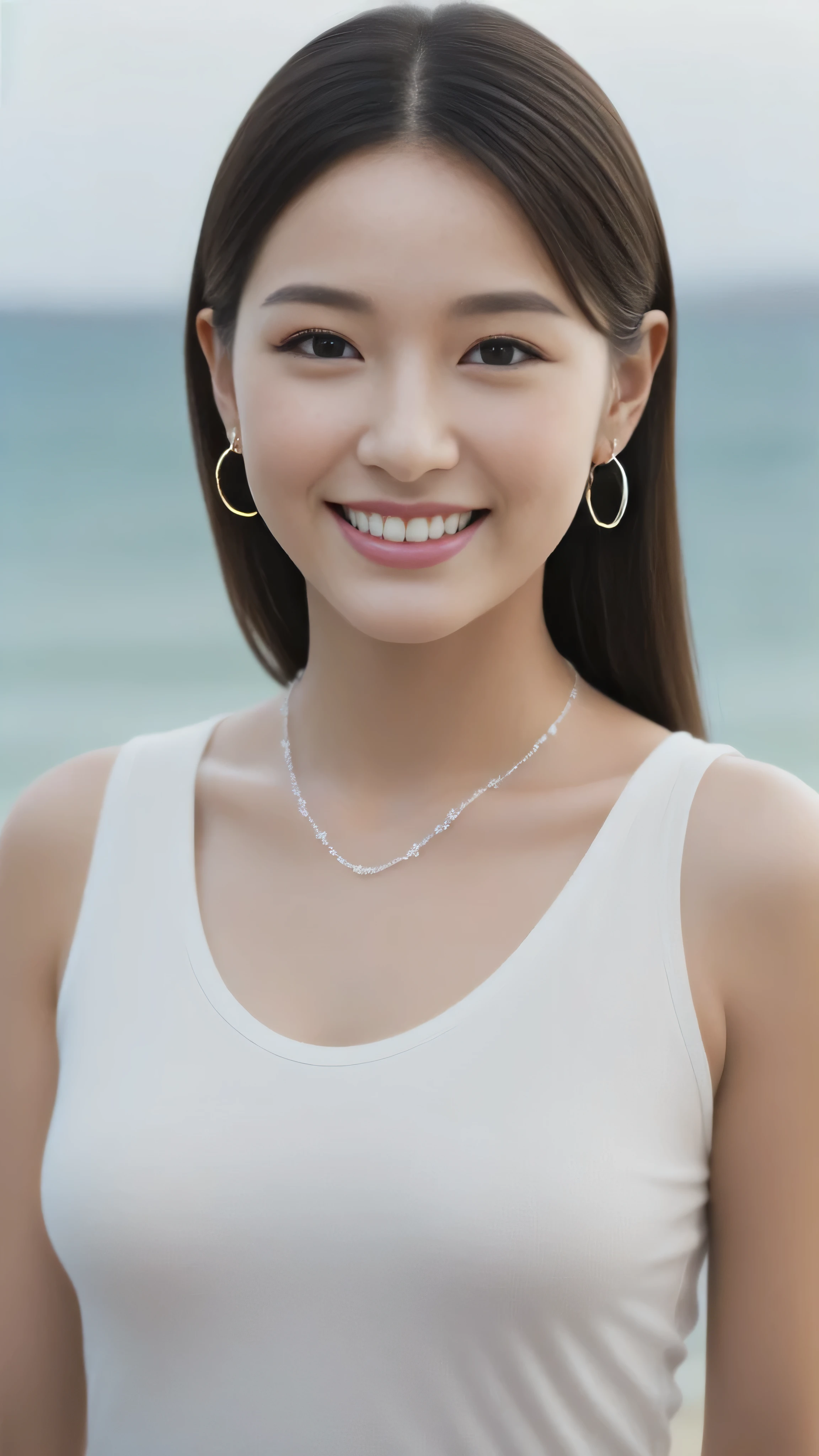 scene at the beach bar, (((only 1 woman))), (highest quality, 8K, masterpiece :1.3), pretty woman sitting at the beach bar,
keen focus, Bewitching, friendly, whole upper body, full upper body portrait,
16yo, 1 person, (Half Japanese and half Russian), Beautiful actress face,
Smooth body :1.3, exemplary body shape:1.5, Perfect style:1.4, subtle smile, casual, sitting on a tropical beach bar at sunset, side view
, pretty colorful feather earrings, award winning foto, trending on artstation, 16k resolution, intricate details, masterpiece, beach bar