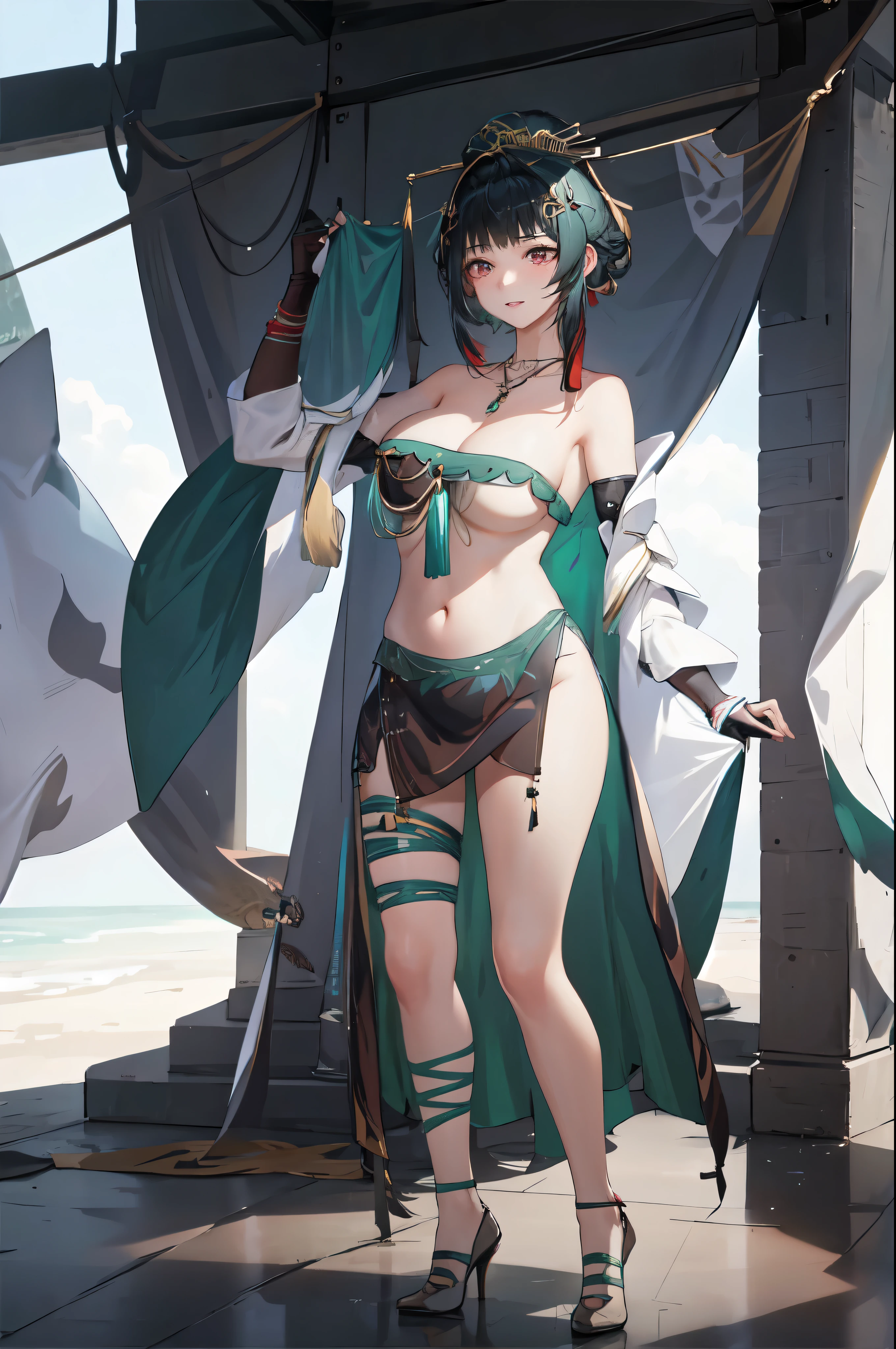 masterpiece, best quality BREAK solo, china dress, highres, 1girl, standing, (large ), mature , hanying, Full body drawing, (masterpiece), (best quality), (hyperdetail), (illustration), ((extremely delicate and beautiful)), (detailed light), (prefect's body), full body drawing, dancer, Hanying, HanYing, sexy, sexy be, sexylly line, sebelly button