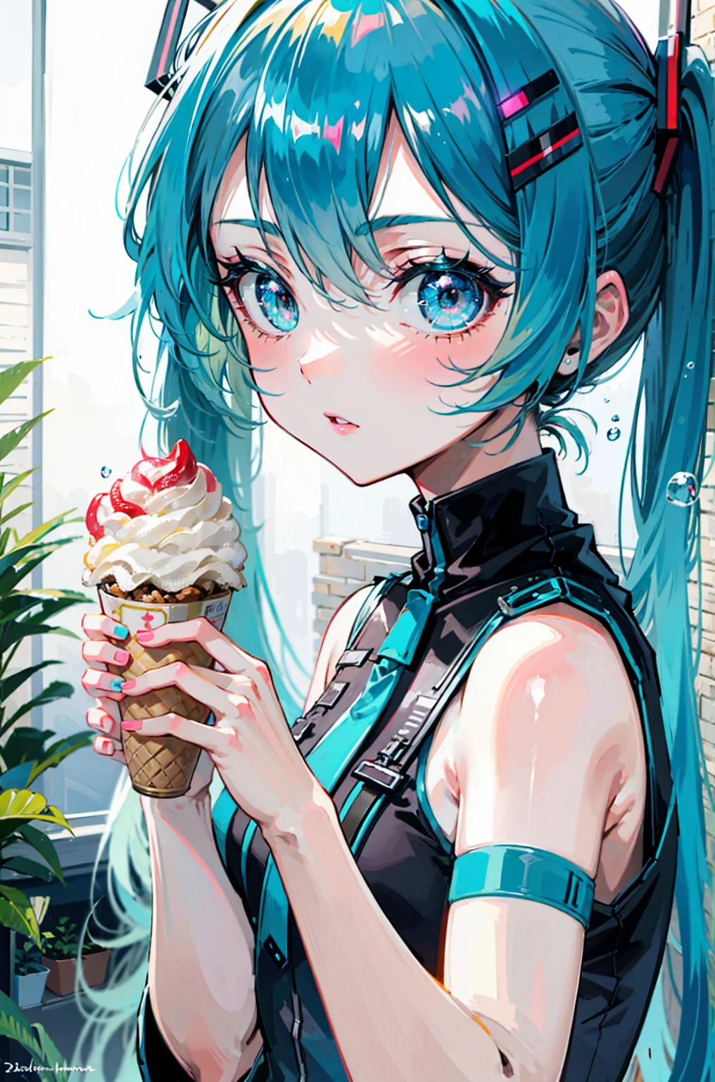 masterpiece, Great, Great, 1 girl, Blue eyes, shirt, pleated skirt, medium breasts, sort, (( wet, holding a condom in your hands, sitting on the ground, money on earth)), cumshot, ahegao face, cum, slave, slut, hatsune miku, (cum on clothes:1.4), blush , penis near face, (blowjob:1.5), sucking penis, 1girl, 1boy, fellatio, sucking big penis, oral sex , nsfw, clothed sex