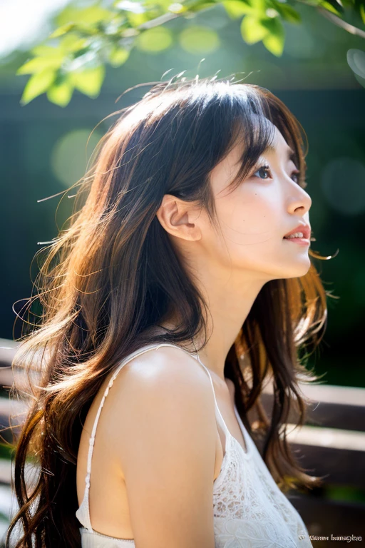Ultra HD、woman、profile、Long Hair、Japanese、Realistic、Bathed in light