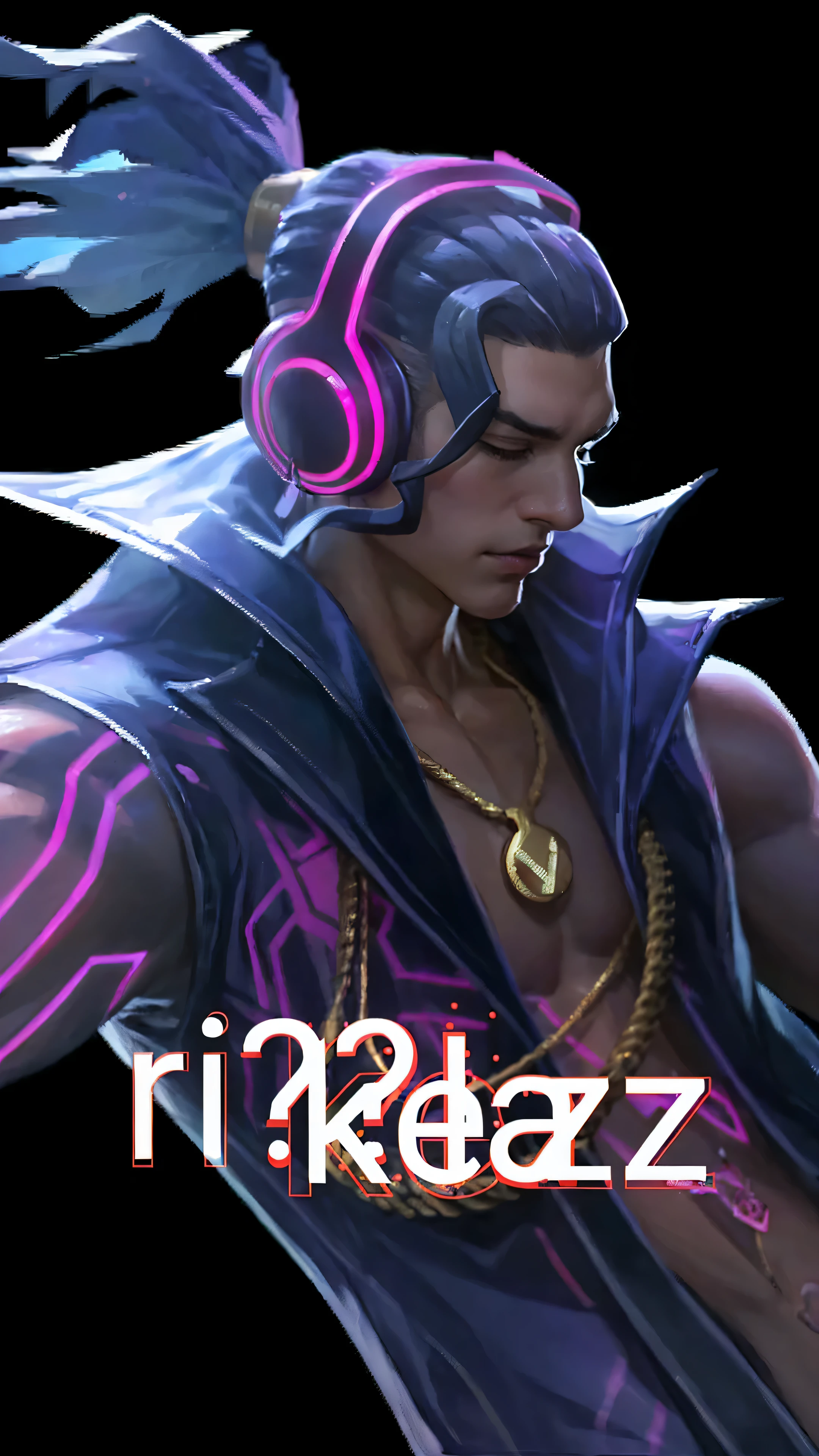 a close up of a person with headphones on and a microphone, rossdraws and jazza, jazza and rossdraws, inspired by Rafael Ritz, profile picture 1024px, rossdraws 2. 0, rossdraws 2. 5, rossdraws 1. 0, portrait c 1 2. 0, portrait c 12.0, rossdraws digital painting