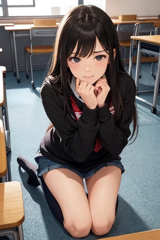 Female student bowing