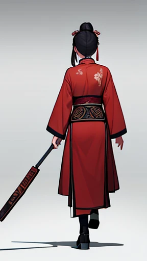 Ancient Chinese woman walking alone