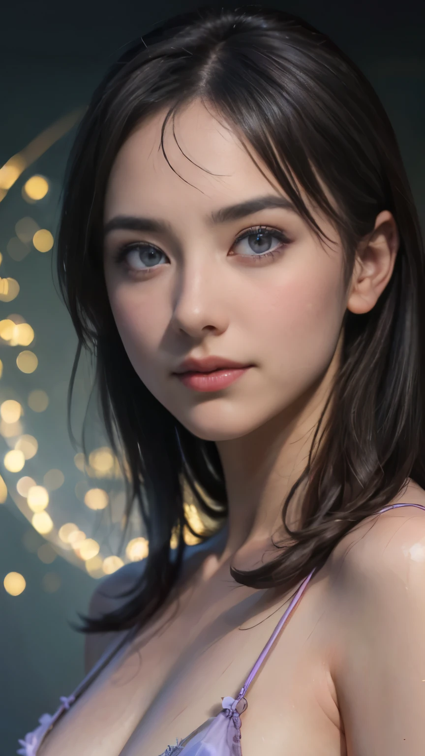 "((highest quality,16k,High resolution,masterpiece:1.6)),ultra-detailed,(Realistic,photoRealistic,photo-Realistic:1.6),30-year-old,short hair obscene, (Sexy and attractive:1.1), (Rude expressions:1.6), (Small breasts with raised pink areolas,:1.6), rude, (Captivating smile:1.2), (Whole body 1.0), (Erotic gestures:1.5), (Magic Attack:1.6),(Magical effects such as glow and energy:1.5), (Electric shock from the hand:1.1), (beautifulフラクタルや大理石のデザインが施された、A detailed blue micro bikini..:1.5), (beautiful and delicate pomegranate, Topaz, Emerald and Sapphire Jewelry:1.45),  beautiful sensual face, Portraiture, (Thick eyebrows:1.2), (Big purple eyes..:1.2), beautiful eyes with delicate symmetry.., (Very fine eye:1.4), (High resolution eyes:1.1), Intimate Face, (Highly detailed skin texture:1.4), White skin, 青White skin, Perfect Anatomy, thin, (beautiful toned body:1.1),  (Moisturized Skin:1.1), Sweaty, No makeup, Bear, Excellent anatomy, Face Focus, Good Coin, (Emilia Clarke:0.6)  (Emma Watson:0.3),(Jennifer Connelly:0.4), (Facial hypertrophy:1.5), Elegant face, I hope it goes well, sweet, Sci-fi Cyberpunk, (緻密でbeautifulデザインの手袋..:1.2), Gray blurry background, Blurred foreground, The depth of the written world, (Motion Blur:1.1), Complex and colorful biomechanical bodysuit,  (Small breasts:1.2), Translucent chest, (beautiful :1.2), (NSTDA.:1.2), Big Hips, prattle,  Juice stains, Bust Grip