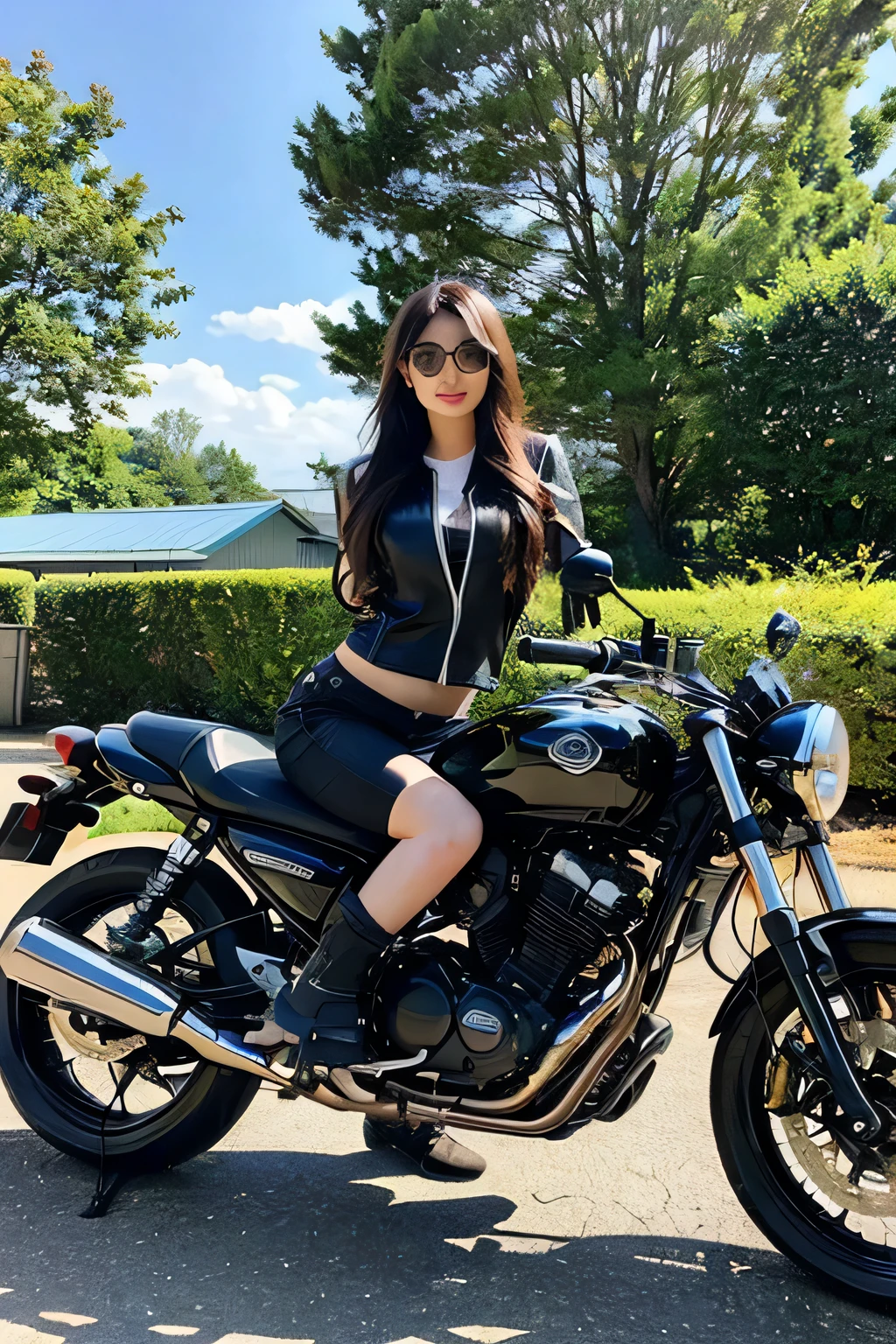 masterpiece、motorcycle、rider woman、Cool model、