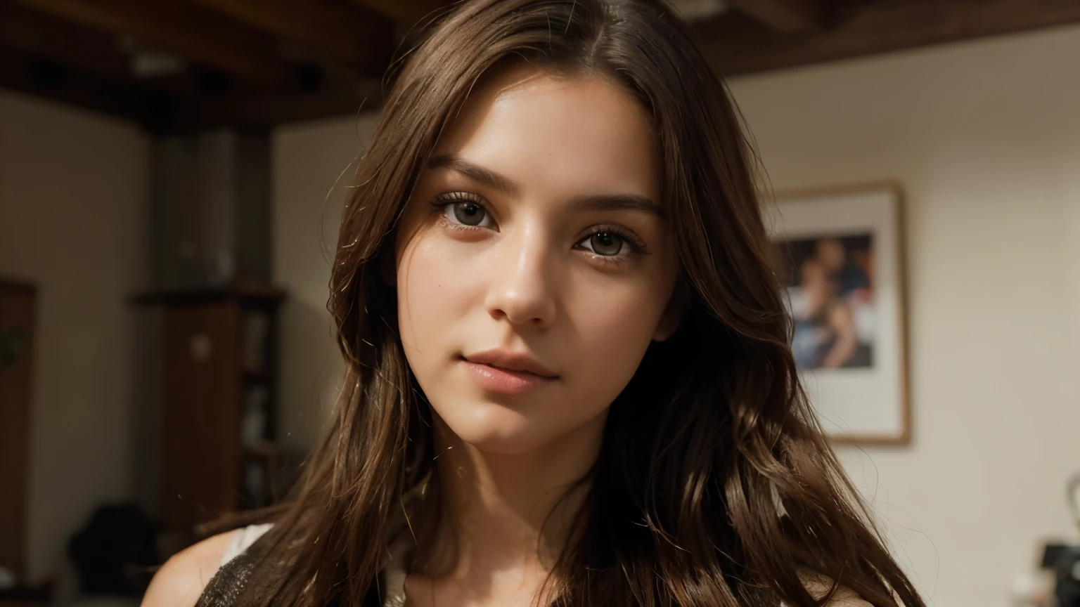 beautiful girl 25 years old, wavy long loose hair, cute image, modern clothes, ultra-textured leather hyper-realistic,masterpiece. The scene is hyperrealistic, beautifully captured in a professional photo with stunning 3D effects. The image boasts high resolution, impeccable detail, and CGI rendering. The photograph is taken with a 30mm lens at f/2.8 aperture and 1/250 sec shutter speed, capturing the moment with utmost realism. The ISO setting is 100, ensuring optimal image quality. well-drawn face, real human anatomy