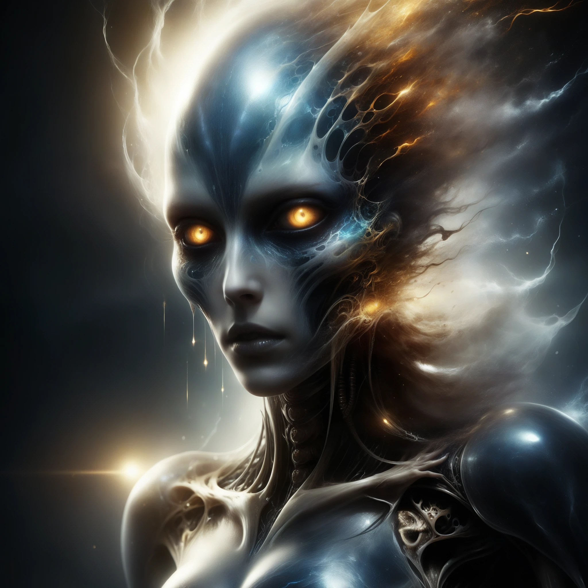 Witness the dark symphony of AI-generated music echoing through a hellish landscape, evoking the nightmarish worlds of H.R. Giger's twisted imagination.
(best quality,4k,8k,highres,masterpiece:1.2),ultra-detailed,(realistic,photorealistic,photo-realistic:1.37), HDR,UHD,studio lighting,ultra-fine painting,sharp focus,physically-based rendering,extreme detail description,professional,vivid colors,bokeh, portraits,landscape,horror,anime,sci-fi,photography,concept artists, dark and eerie atmosphere, eerie lighting, haunting shadows, ominous clouds, intense and dramatic colors, menacing creatures and figures, surreal and distorted landscapes, intricate and organic textures, intricate and intricate patterns, surreal and futuristic architecture, haunting and dissonant melodies, abstract and otherworldly musical notes, eerie and unsettling soundscape, haunting and ethereal vocals, dreamlike and surreal composition.