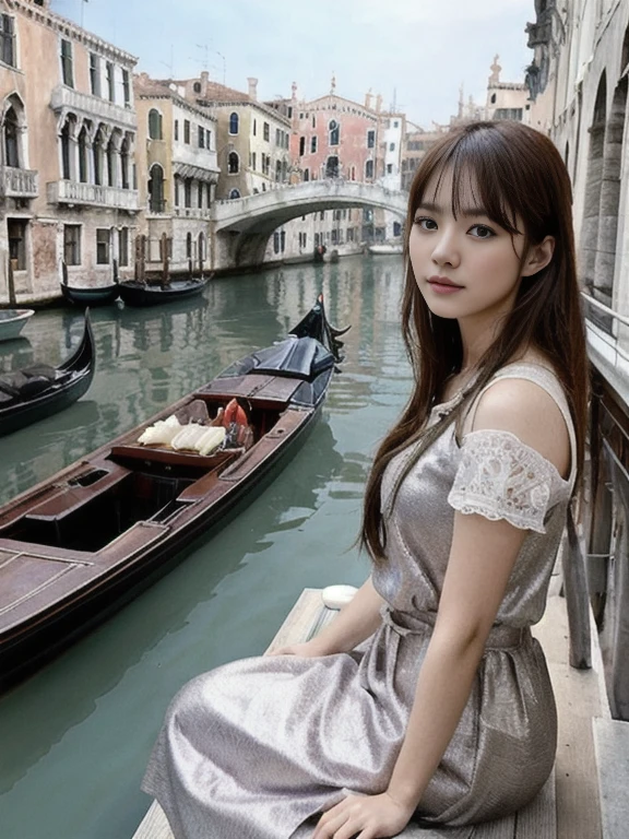 (Rim Light、Cute hair tied up、Woman riding a gondola in Venice、Woman toasting with a red Venetian glass:1.4).Woman in a gondola in Venice、Light brown hair、Elegant hairstyle、Blue Eyed Woman、A woman with a cute upward gaze、When the sky gets dark、When the sun goes down the sky turns red、Tight clothing that shows your body lines、、Elegant summer knitwear、Elegant summer sweater、Leather Belt、Short skirt、Dress elegantly着こなす、Luxury Bagedium Shorthair:1.4))、The sun shines on her、Light brown hair、Light brown hair、The sky was dyed red、There are clouds、private's cute、彼女のAmple breastsは服の上からでも明らかです.、輝く太陽はとてもbeautiful、Dusk is approaching、Lens flare、I can see the sunset、((Sunlight reflecting off the ocean、Ocean View、The sun shines on the sea、'beautiful.、Small earrings、private'evening、Birds are also flying、、Brown Hair Color、Tying up hair、The woman is on the right:1.4))、Luxury Leather Belts、Shiny clothes、Light beige hair color、Background Blur、Braid only the front hair、Light brown hair、{{Cowgirl Shot}}、((Close-up shot from the waist up、Ample breasts:1.4))、にっこりsmile、Silk clothing、服からでも分かるAmple breasts、Braid only the front hair、Cowboy Shot、Gorgeous white collared silk shirt and brown skirt、Dress elegantly、Luxury Bags、素敵なsmile、((Ample breasts))、Full body photo、ring、Short skirt、Tuck your hair behind one ear、Silver Necklace、smile、 Elegant ponytail、Caustics、Highly detailed photos、Very beautiful and ideal short hair、Super no makeup、(8k、RAW Photos、Highest quality、masterpiece:1.2)、(Realistic、Realistic)、1 girl、((Medium Short Hair、Looking into the camera:1.4))、Hair blowing in the wind
