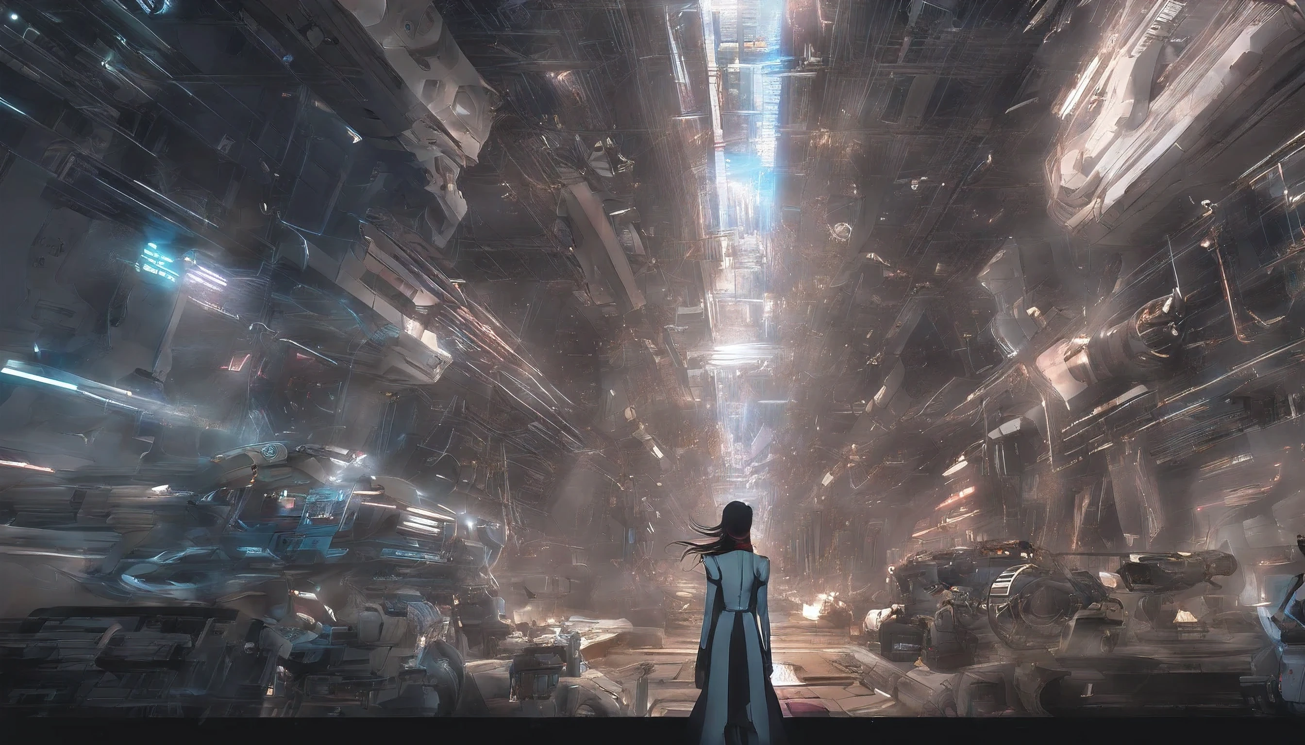Hyper-photorealism,Ultra-fine節,Mechanical Girl,Mechanical fuselage,Machine prefix,Science Fiction,highly detailed surreal vfx,Soil,Vision,Ultra-fine,Super detailed,high quality,8k ,oc rendering,Dynamic perspective