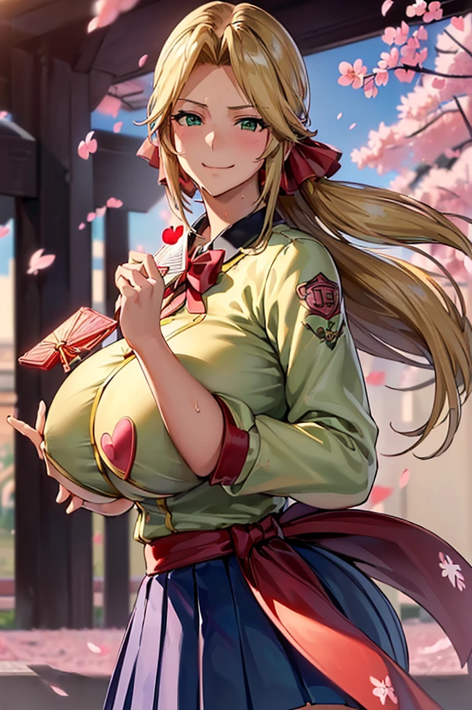 8Kんで(A sloppy smile, The face we're looking for, Mischievous face:1.9)8Kんで(handing over a love letter:1.9)((woman,Huge , (Huge breasts:1.8),Are fat,very red lips,Big Ass,Narrow waist,Long legs,Green Eyes立っている)) 8k((((Anime Style),(The facial expression is good))))8k(((((Anime Style)Green Eyes)))) 8k((Standing at the station))8k((Waiting for a train at the station))8k((Morning))8k((Beauty))((学生blazer15歳学生服 緑のネクタイ, blazer, Pleated skirt))8k(((spring,cherry blossoms,The wind is blowing,Her skirt is flipped up,cherry blossomsが散っている:1.3))) 8K(Close-up of the face:1.5)8Kんで(handing over a love letter) 8Kんで((handing over a love letter))8Kんで(handing over a love letter)8Kんで(しっかりhanding over a love letter描写を:1.8)8k(womanの手の描写が上手い)