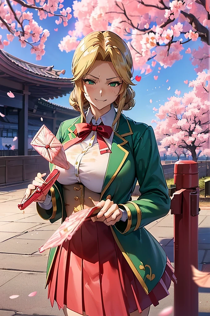 8Kんで(A sloppy smile, The face we're looking for, Mischievous face:2.3)(((((handing over a love letter:1.9)))))((woman,Huge , (Huge breasts:1.5),Are fat,とても唇が赤いHuge breastsを強調,Big Ass,Narrow waist,Long legs,Green Eyes立っている)) 8k((((Anime Style),(The facial expression is good))))8k(((((Anime Style)Green Eyes)))) 8k((Standing at the station))8k((Waiting for a train at the station))8k((Morning))8k((Beauty))((学生blazer15歳学生服 緑のネクタイ, blazer, Pleated skirt))8k(((spring,cherry blossoms,The wind is blowing,Her skirt is flipped up,cherry blossomsが散っている:1.3))) 8K(Close-up of the face:1.5)8Kんで(((((handing over a love letter))))) 8Kんで(((((handing over a love letter)))))8Kんでhanding over a love letter8Kんで(しっかりhanding over a love letter描写を:1.3)8k(womanの手の描写が上手い)