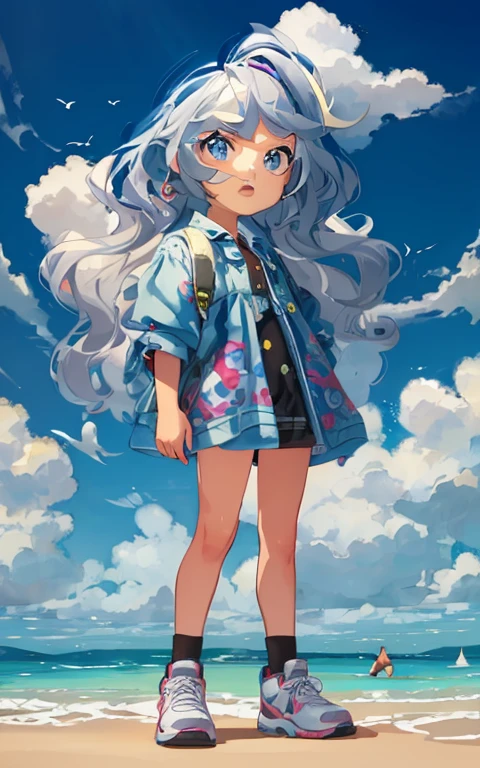 A cute girl,Generate the appearance according to the above picture、clothing、Girls with the same hairstyle,Can generate more cute expressions,