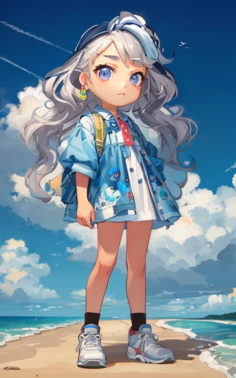 A cute girl,Generate the appearance according to the above picture、clothing、Girls with the same hairstyle,Can generate more cute expressions,