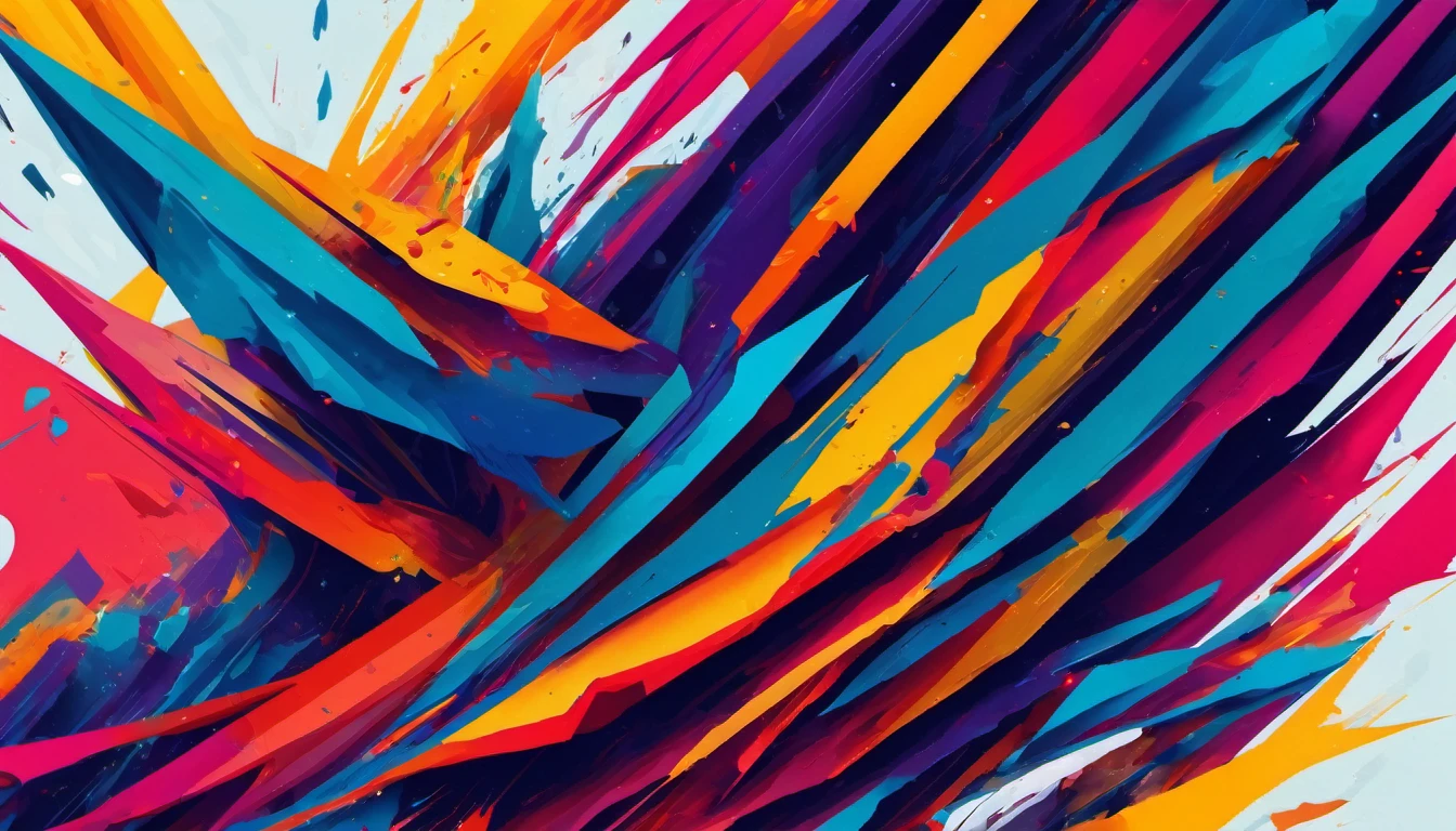 abstract, masterpiece, vector, illustration, high quality, high resolution, bold shapes, sharp lines, rich color, depths of anger, mad, sadness, vivid hues, jagged edges, flowing, mournful forms