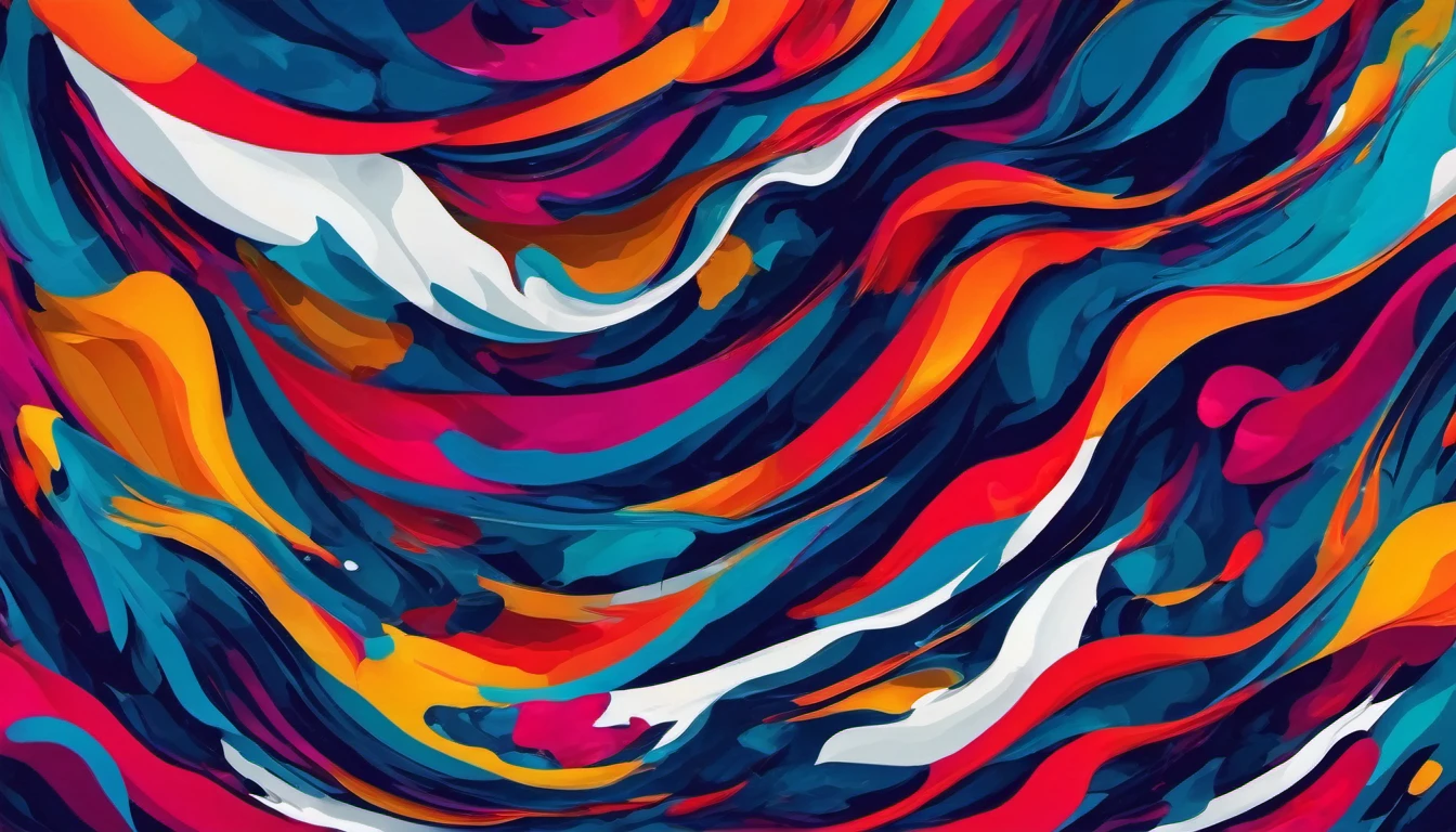 abstract, masterpiece, vector, illustration, high quality, high resolution, bold shapes, sharp lines, rich color, depths of anger, mad, sadness, vivid hues, jagged edges, flowing, mournful forms