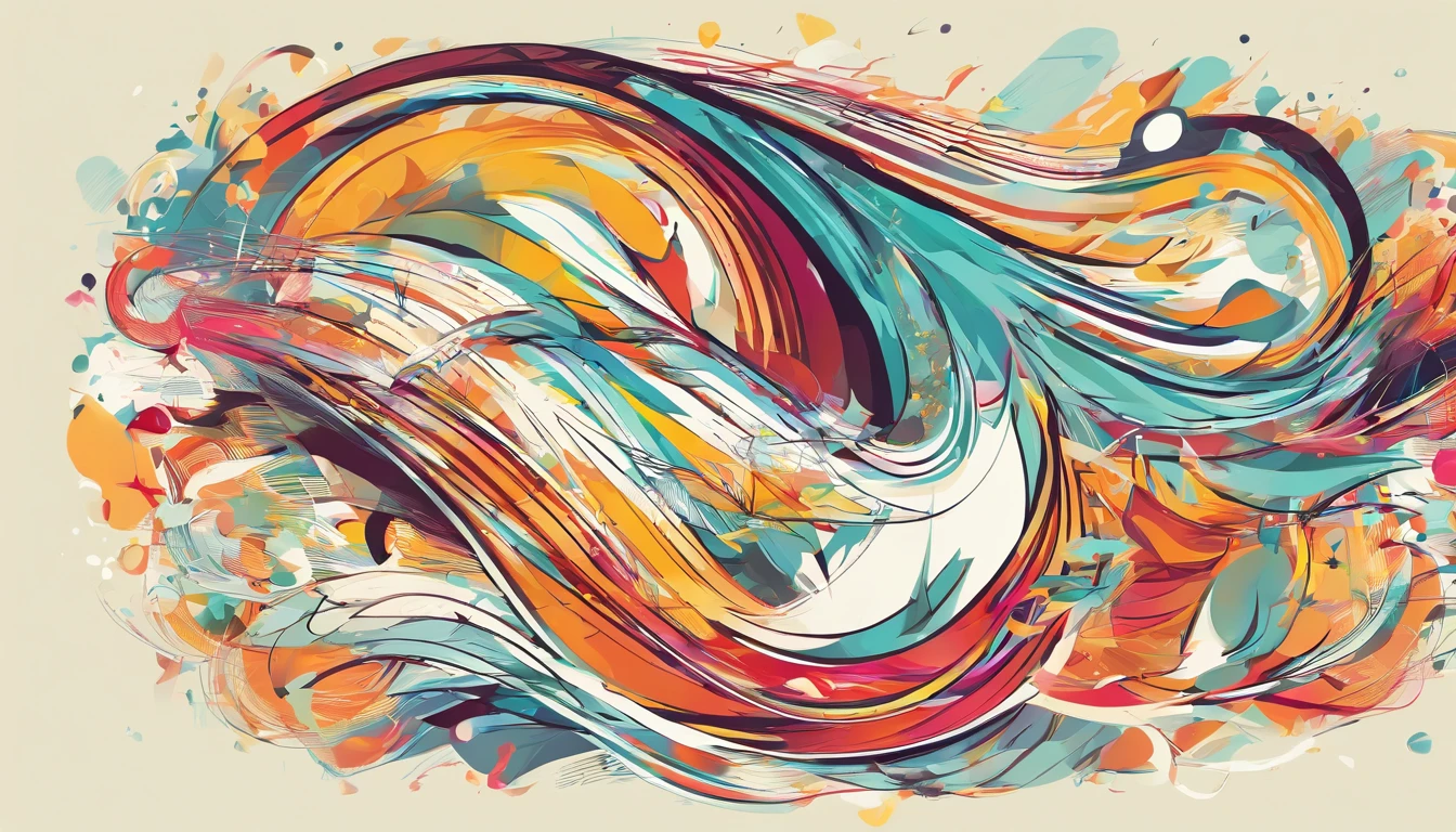 abstract, masterpiece, vector, illustration, high quality, high resolution, bold shapes, sharp lines, rich color, depths of anger, mad, sadness, vivid hues, jagged edges, flowing, mournful forms