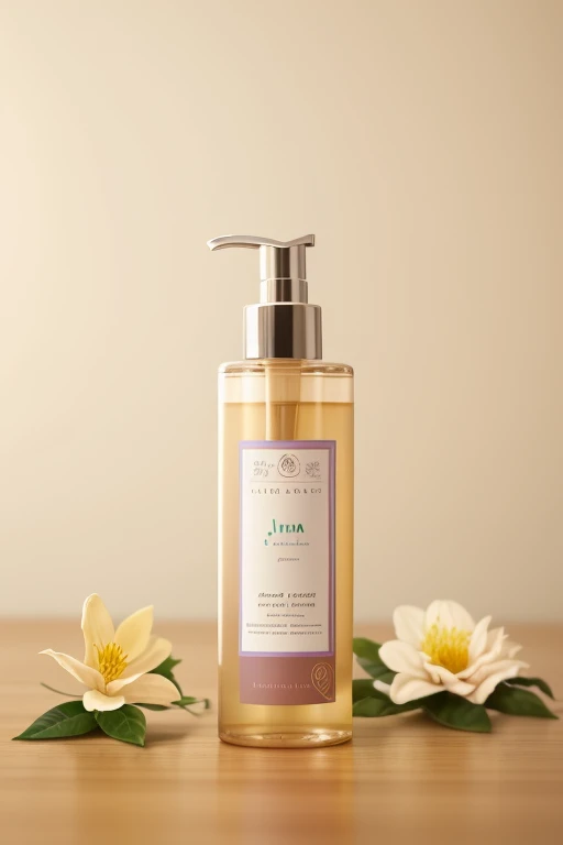 Turn the product into a facial cleanser,The flower turns into jasmine,The background turns blue