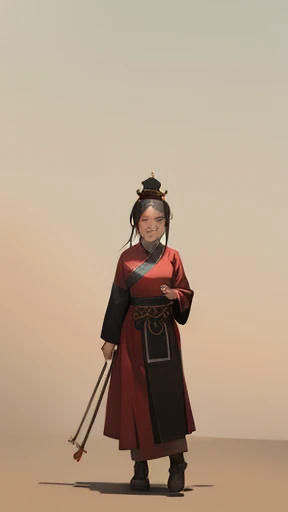 Ancient Chinese woman walking alone