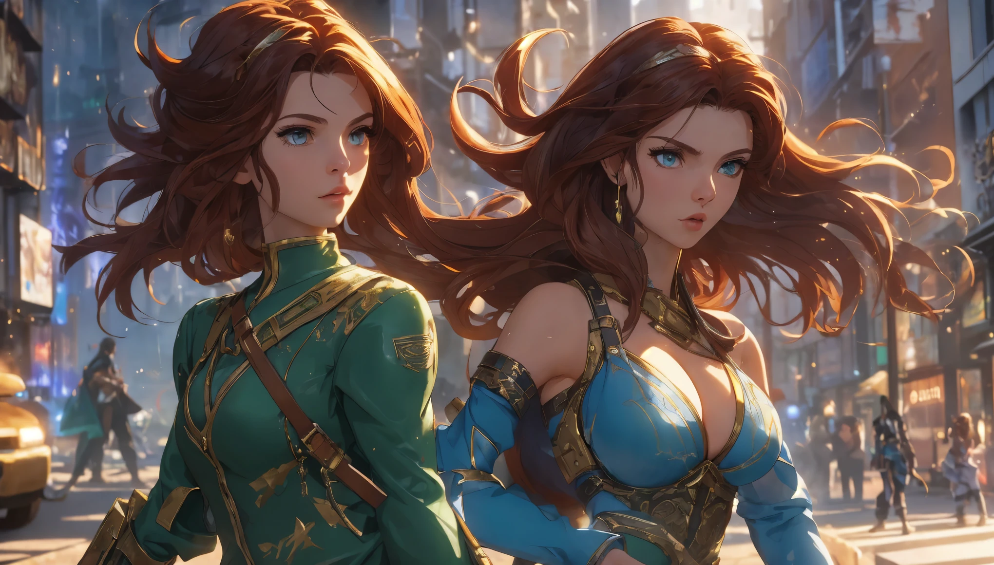 (((Multiplayer, Vivid Eyes, Man and Woman))), Best Quality, Realistic, Realistic, Award-Winning Illustrations, (Complex Details: 1.2), ((Fine Details)), (Intricate Details), (Cinematic Light, Best Quality Backlight), Clear Lines, Sharp Focus, Official Art, Unity 8k Wallpapers, Ridious, Incredibly Ridiculous, Fantasy Art, RTX, ((Award-winning Triangle Studio Close-up Photo)), 1 Boy, (Shut Up), Best Quality,4K, beautiful mysterious creatures, female, flying, surrealism, masterpiece of NCWINTERS, in mysterious country town, masterpiece, intricate details, ff14style, urban painting, bridge, river, giant mushroom, landscape, bright colors,