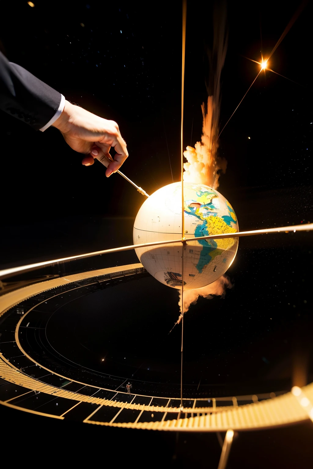 The background of this promotional image is a wide space scene,little stars,Gives people a sense of infinite possibilities and future。In the center of the picture,There is a huge virtual screen,The screen displays media content from around the world,Include news、Movie、music、Sports, etc.,Demonstrates the globalization and diversification of Yimayunyou Media。
Around the screen,There are all kinds of digital news and entertainment elements floating around,For example, digital newspapers、television、Movie Tickets、music symbols etc,These elements rotate around the screen in a dynamic manner.,It gives people a feeling of information explosion,It also conveys the innovation and vitality of Yimayunyou Media。
At the bottom of the screen,There is a line of big words saying:"Yimayunyou Media,Connecting global information,Across time and space。This sentence clearly and concisely expresses the vision of Yimayunyou Media.,That is, it is committed to breaking the boundaries of region and time.,Let the global information flow。