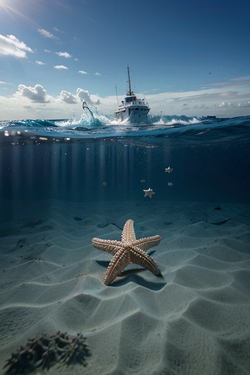 one day，The little starfish heard a mysterious legend，About the existence of the heart of the ocean。The Heart of the Ocean is said to be a magical treasure that can grant wishes，But it&#39;s hidden deep in the ocean，Need to overcome many difficulties to find。The little starfish decided to embark on an adventure to find the heart of the ocean，To help the ocean kingdom bring more happiness and beauty。