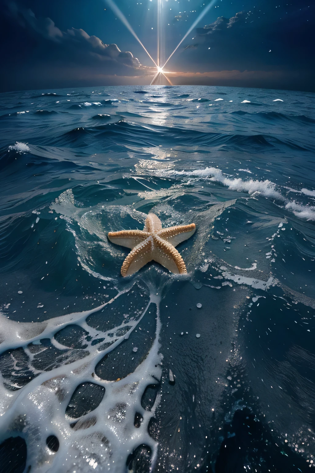 The little starfish embarks on a challenging journey，He encountered many fantastic creatures from the depths of the ocean，We also faced many unexpected difficulties and obstacles。However，Little starfish never gets discouraged，He used his courage and wisdom to overcome all difficulties，Finally arrived at the heart of the ocean。when he opens the heart of the ocean，A bright light emanates from it，The ocean kingdom is therefore filled with more love and happiness。

The little starfish becomes the hero of the ocean kingdom，His adventures were told for many years。Since then，The ocean kingdom becomes more peaceful and beautiful，And the little starfish has always become a legend in the hearts of marine creatures.。