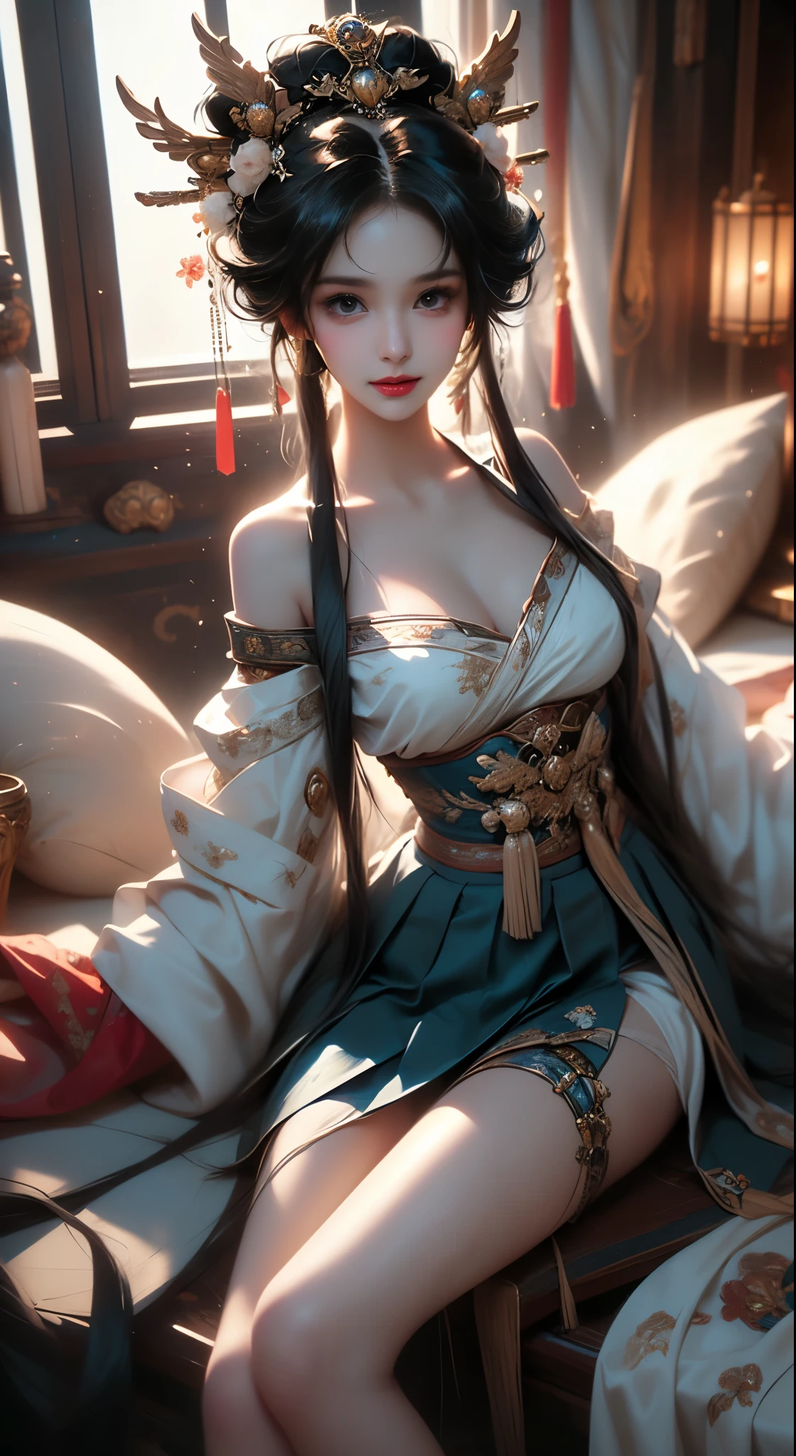 ((Bare shoulders)), ((Full breasts)), ((The skirt is short)), ((Sexy legs)), ((whole body)), Practical, Fashion girl, Red lips, Mature women, Exquisite makeup, big eyes, beautiful, (best quality, masterpiece:1.2), Ultra Detailed, (Practical:1.37), ((Random scenes, Random shooting angles)), ((Sexy long legs)), Young and energetic, Charming model, (Delicateeyes, Delicate lips), Show a bright smile, Create stunning girl images, warm color, Very high color saturation, Official Art, Extremely detailed CG, Unity 8K Wallpaper, (High Dynamic Range :1.4), (Movie atmosphere),(Soft colors), (Natural skin texture, ultra-Practical, Soft Light, sharp),(Very detailed), night, moonlight