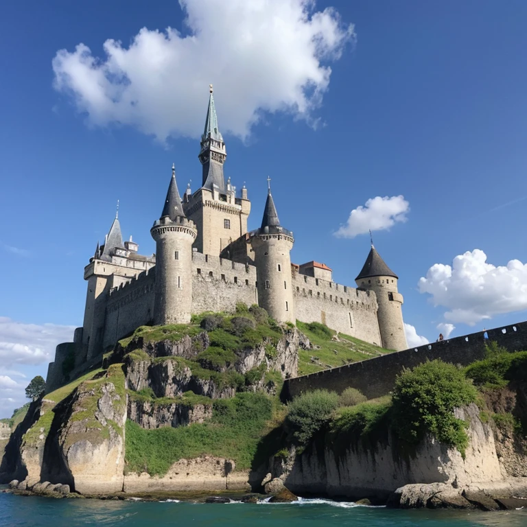 Black Aged Medieval Castle Port