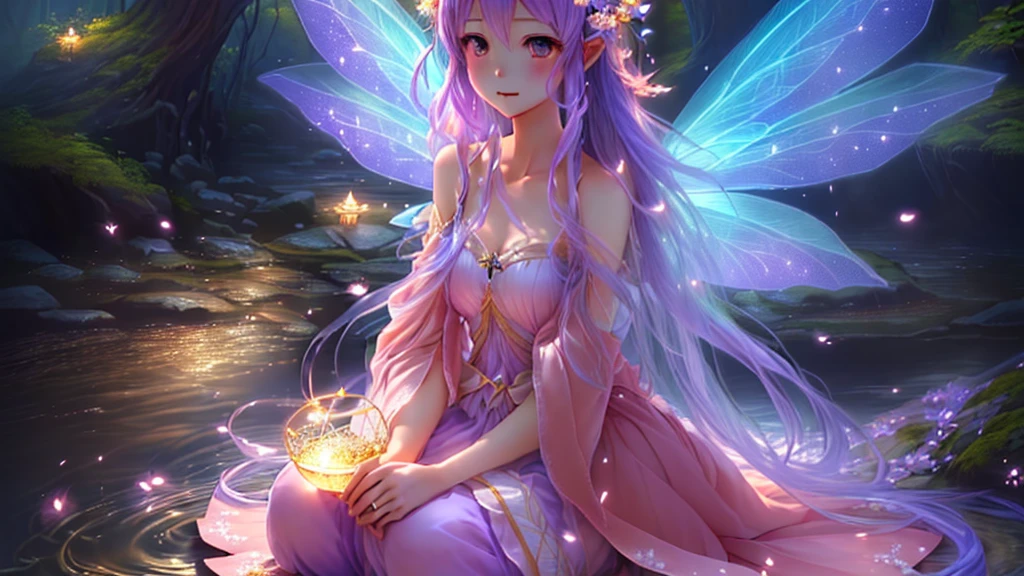 水中の岩の上に座っているFairy, 水Fairy, Fairyの女王のように微笑む, Fairyの女王, Fairyの肖像画, Beautiful fantasy anime, 美しいFairy, Fairyの肖像画, Anime fantasy artwork, 星のFairy, Fairyの美学, Fairyのような雰囲気, 森のFairy, Fairy, Fairyのような, Anime fantasy illustration, Fairyの女王, Fairyのような素晴らしい