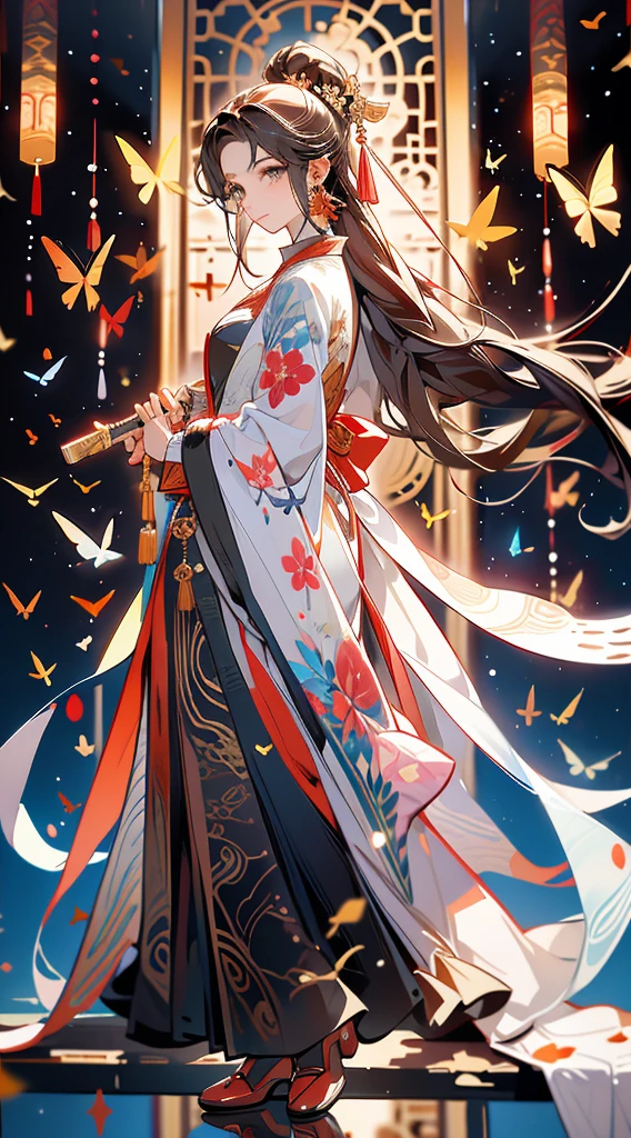 official art,Unity 8k wallpaper,Super detailed,Beauty and aesthetics,masterpiece,最好of品质,(masterpiece,最好of品質,Super Detail,A painting),照亮of,Fine details,(Illustration poster)。1 girl,娇嫩of皮肤,(Full body love:1.2),腰drum,drum,big eyes,Fly in the air,Dynamic poses,tape,open one's eyes,美丽of灯光,The body is meticulous,The details are complicated,details,of,The light is very soft,细致of光彩之美,Deep shadows,自然柔和of灯光,Dunhuang culture,Performance Music,飞翔of天空,飘动of丝绸,斑驳of背景