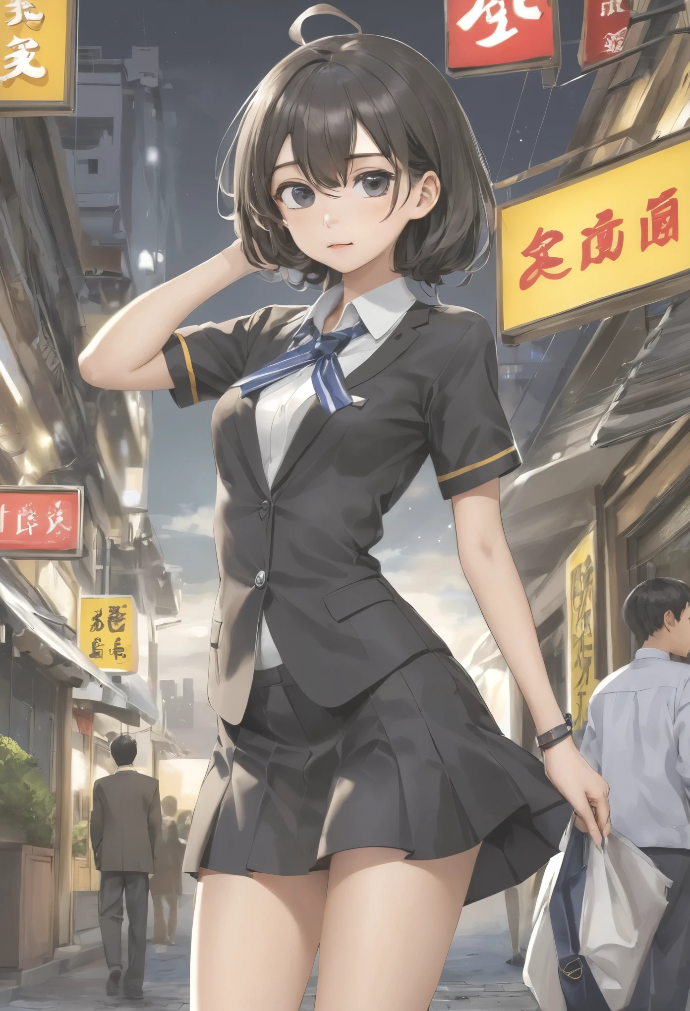 Representative works, highest quality, [crazy_eye], (Small breasts: 1.2), Very detailed, Full body photo, Browsing Caution, (No facial expression)、Full body photo