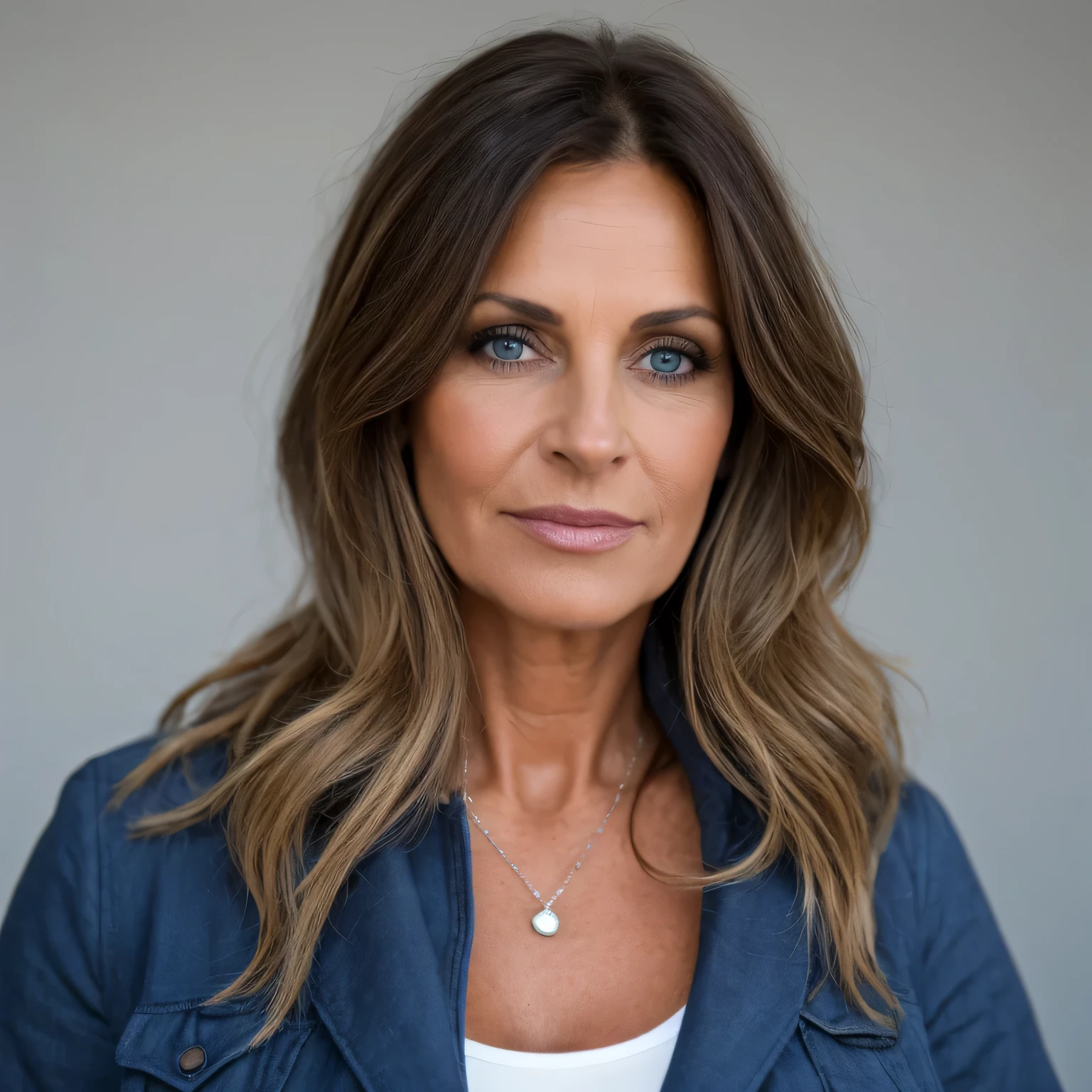 milf 45 ans, femme, peau brune, yeux bleus, mignon, minority, cheveux longs, manteau de fourrure en vison blanc, very thick, Regardez le spectateur, nez,Realistic, seulement, tige, photo brute,studio_tir,8K HD,digital SLR,Soft lighting,high quality,Grain du film