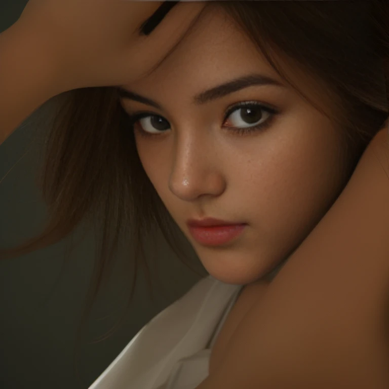 masterpiece, masterpiece, top quality, best quality, realistic, unity, 8k wallpaper, official art, very detailed CG unity 8k wallpaper, (realistic: 1.4), super detail, high resolution, super detail, amazing, fine detail , film lighting, (brown|black hair:1.4), medium hair, (reality skin:1.2), (light brown skin:1.2), beautiful details, eyes and face are very detailed, beautiful eye details, huge file size, Ultra detailed and beautiful, dark eyes, model shot style,