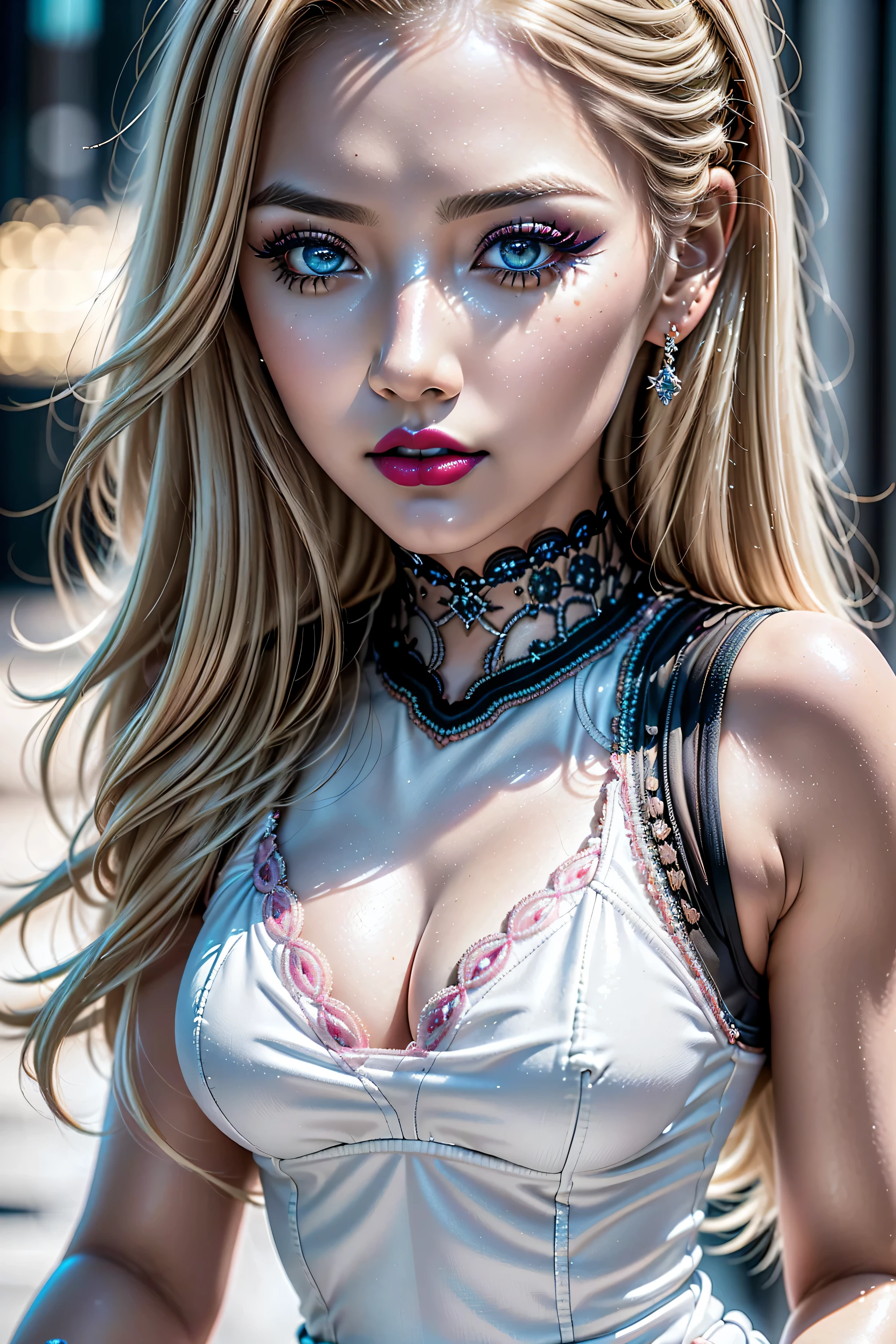 (best quality,ultra-detailed,photo-realistic:1.37),bright and vibrant colors,studio lighting, nude girl, playful expression,stylish makeup,long blonde hair flowing in the wind,alluring eyes,glossy lips,sexy pose, smiling in a confident and seductive way,posing for a professional photoshoot,shallow depth of field,highlighting the main subject,soft natural lighting,creating a dreamy and magical atmosphere.