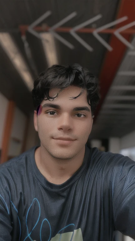 there is a man with a necklace around his neck looking at something, rosto desfocado detalhado, imagem de qualidade muito baixa, fotografia de baixa qualidade, foto de retrato 8k, soft foto de retrato 8k, filmagem de baixa qualidade, cerca de 19 anos, homem adulto jovem, very high quality face