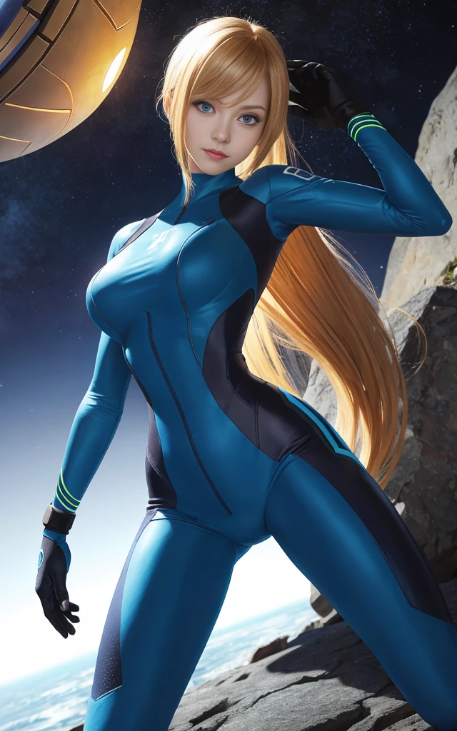 zero suit samus, blue eyes, stunning proportions