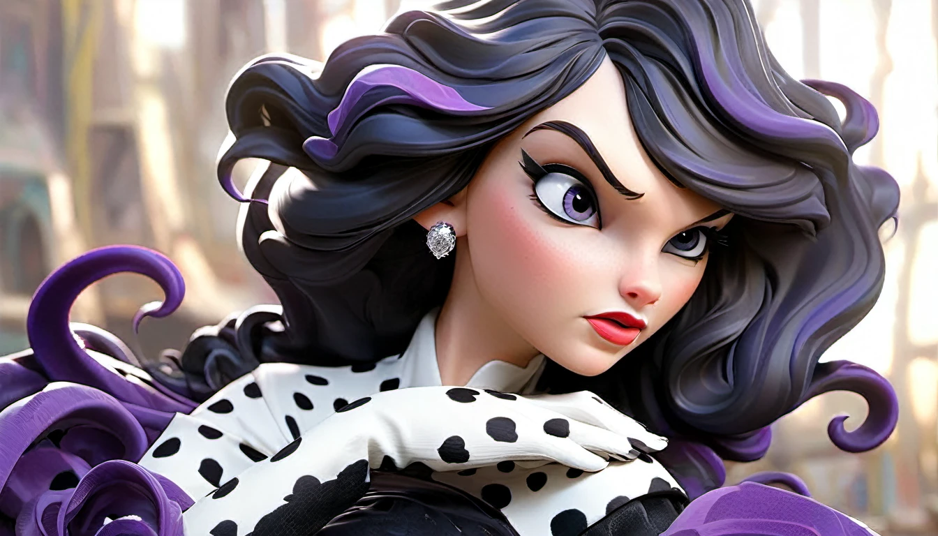 Catwoman with roses, the scene should be dark and moody, with a focus on intricate details and smooth textures, use art by lois van baarle and ross tran as inspiration, with a trending style on artstation hq. the scent bottle should be the center of attention, with the catwoman's face partially hidden in shadows. include digital painting techniques to create a sharp focus on the bottle and an ethereal feel to the roses. --auto --s2