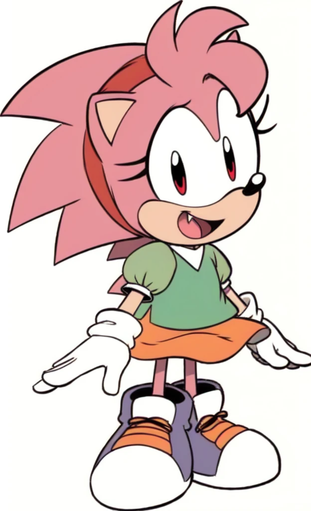 Rosy the rascal, 1girl, masterpiece, (red eyes), fang