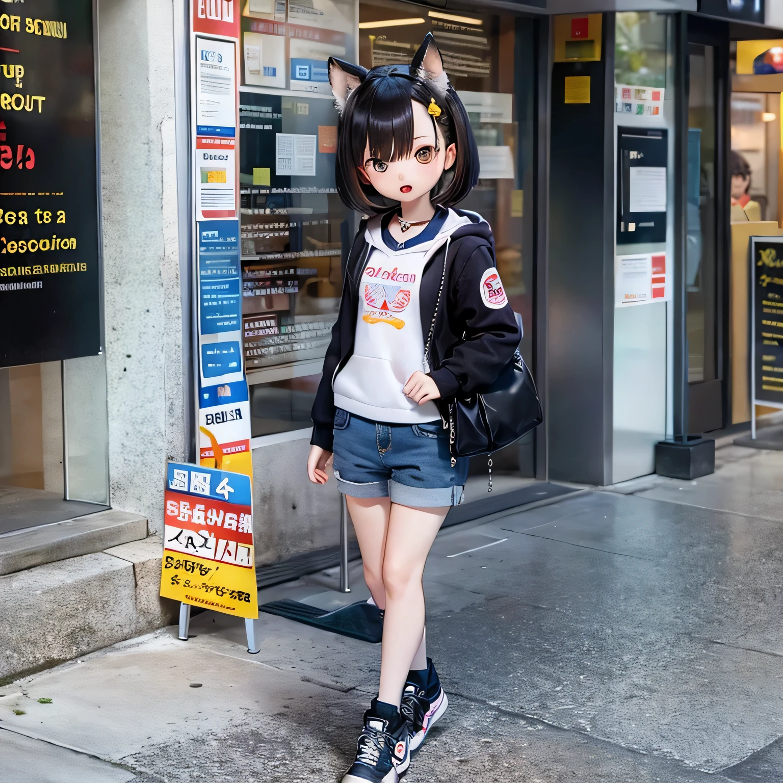 Girl walking on a lead, Shiba Inu girl Chibi Shop